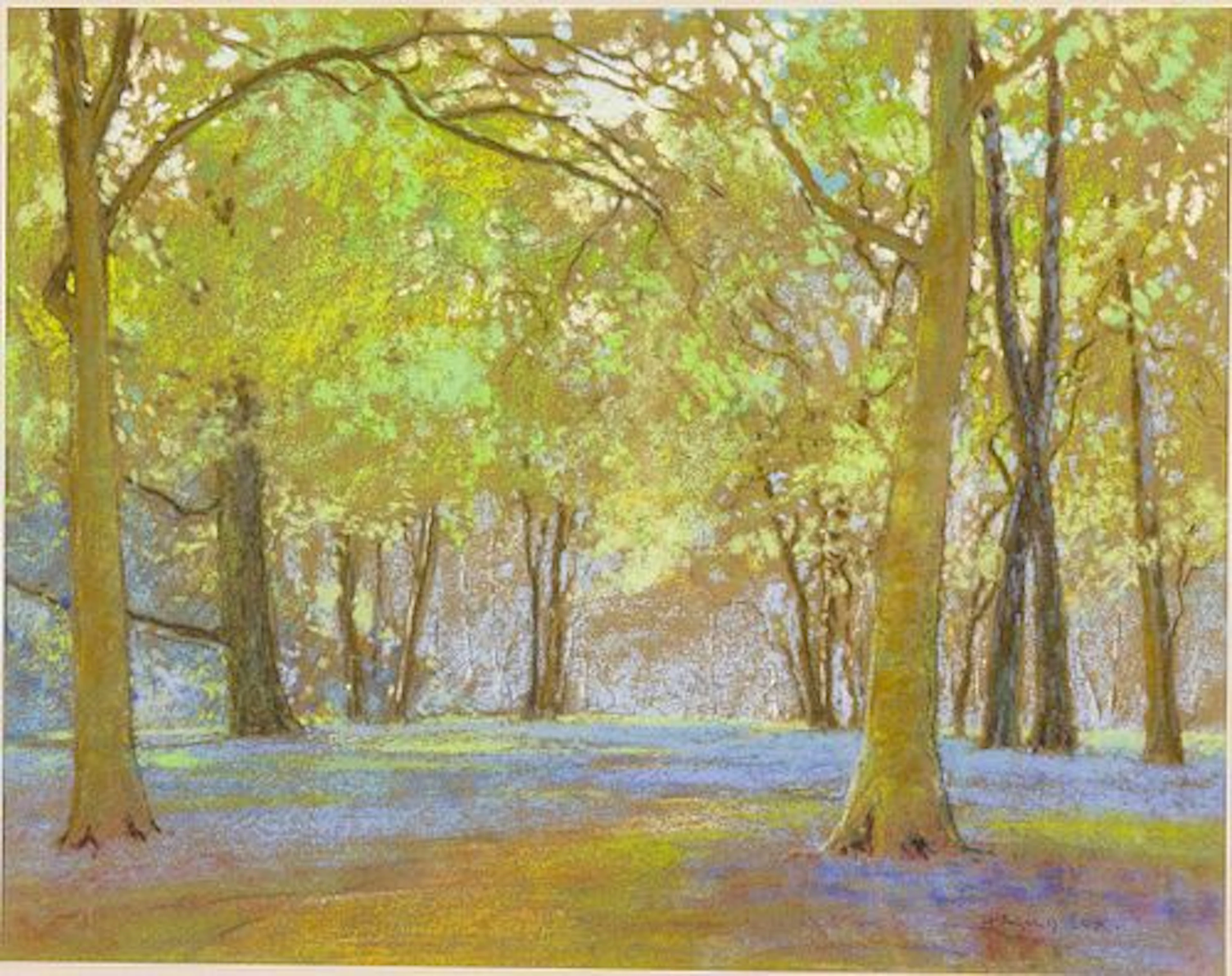 Harold Cox (British, 20th C), Bluehills, Pastel