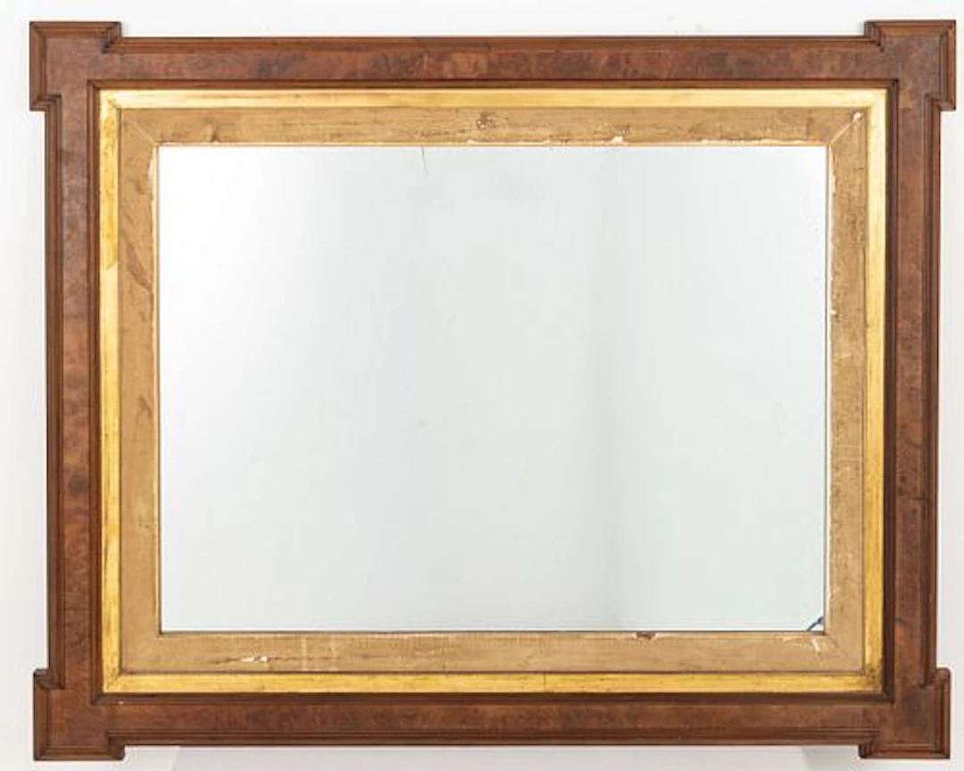 Large Burl Walnut Mirror