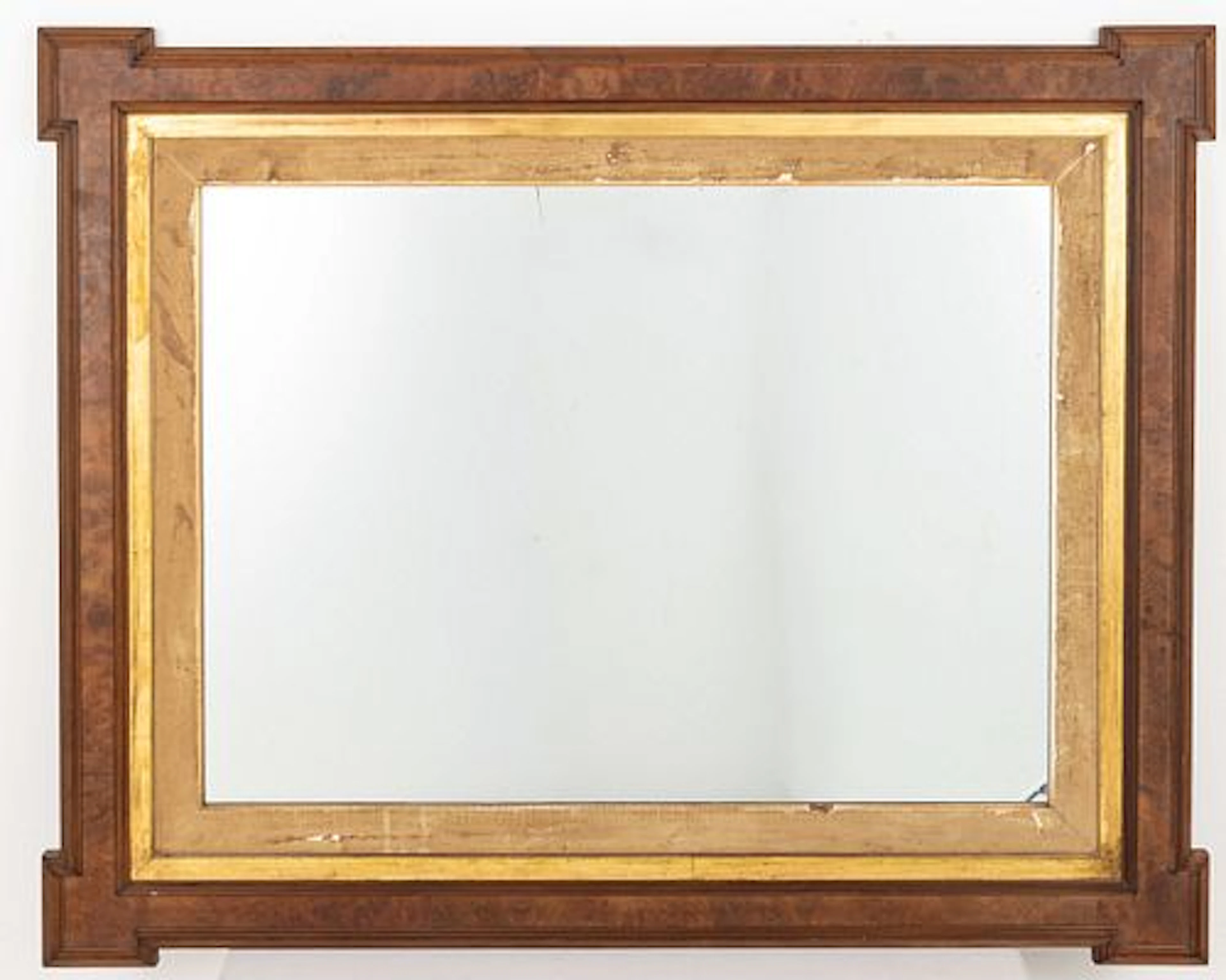 Large Burl Walnut Mirror