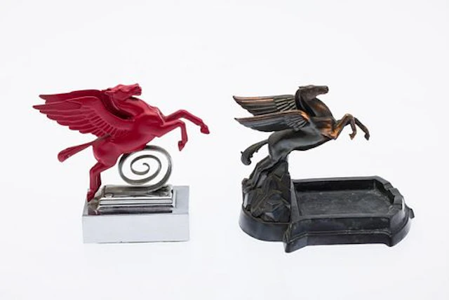 Mobil Oil Pegasus Ashtray and Mascot