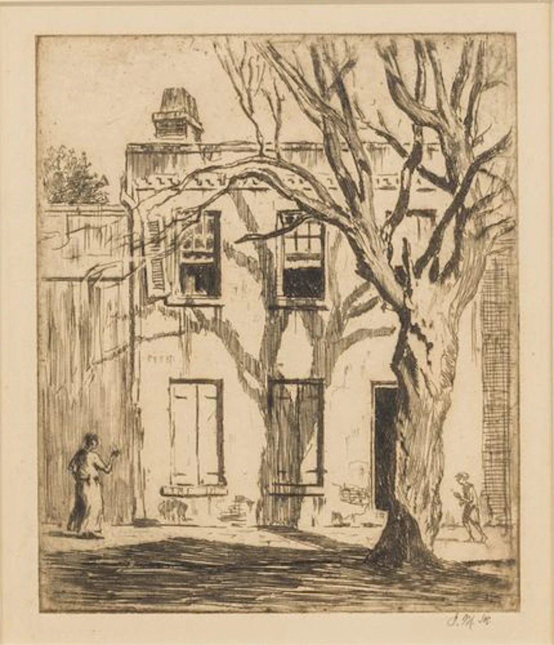 Christopher Murphy Jr., Street Scene, Etching