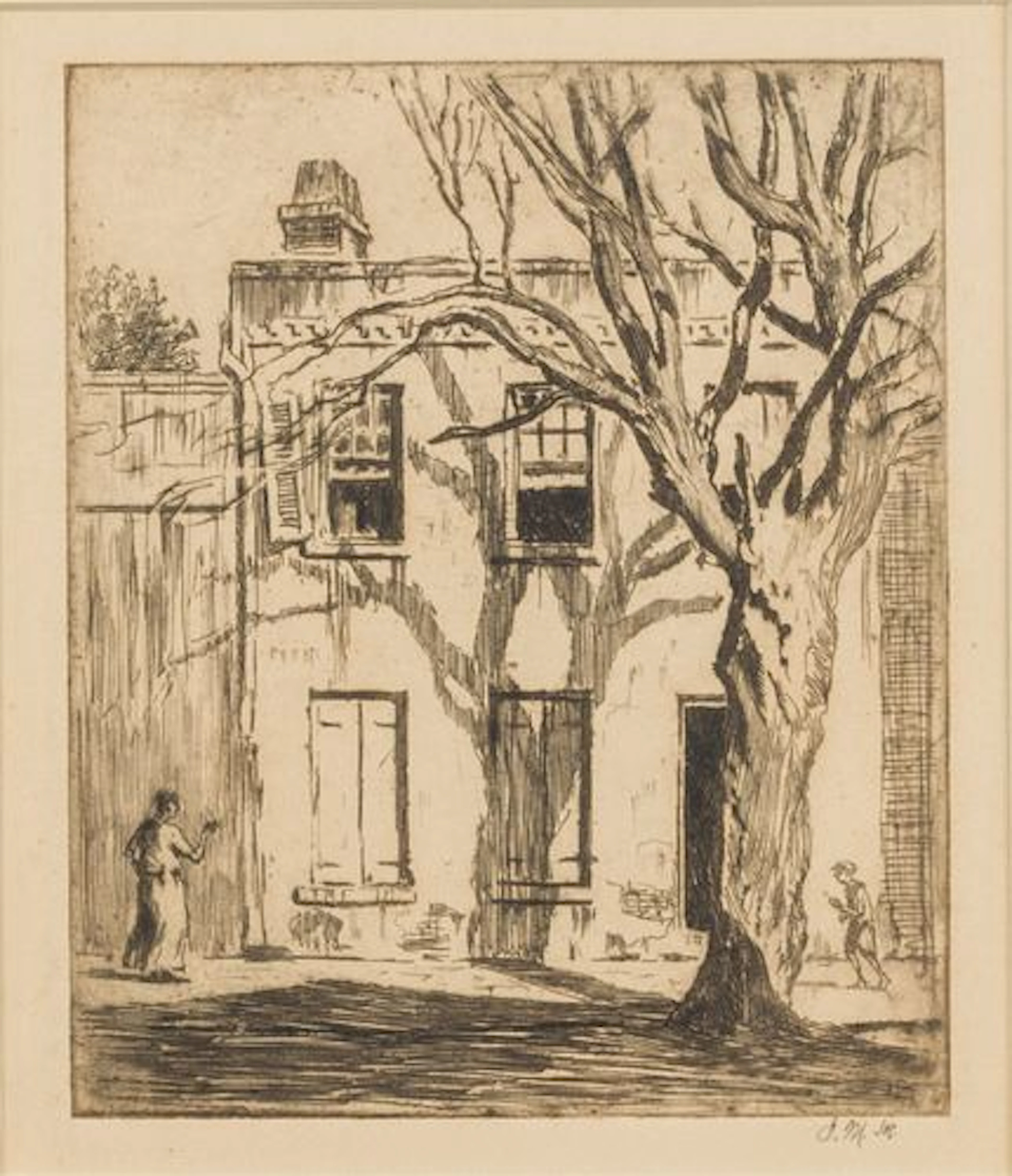 Christopher Murphy Jr., Street Scene, Etching