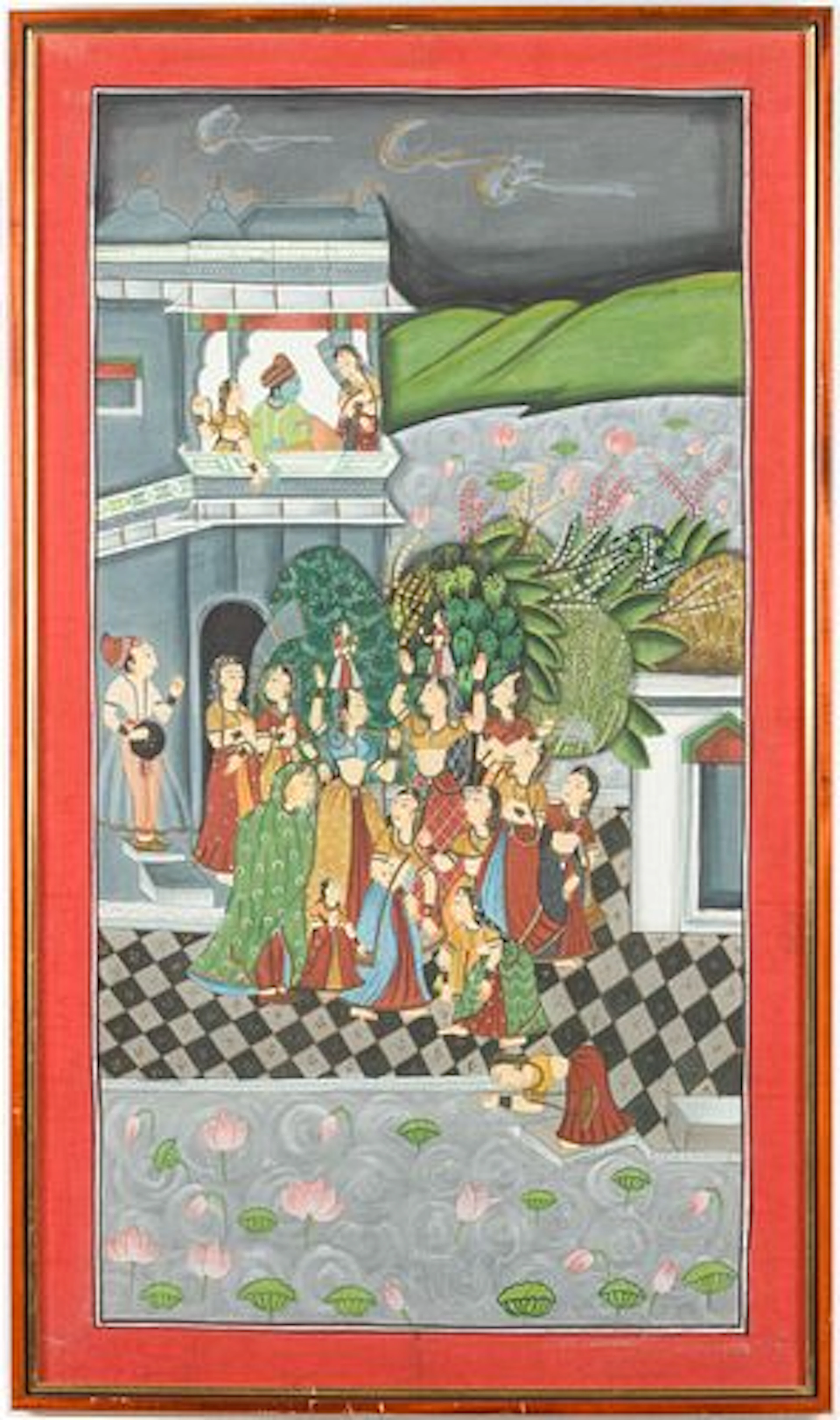 Large Indian Cloth Painting