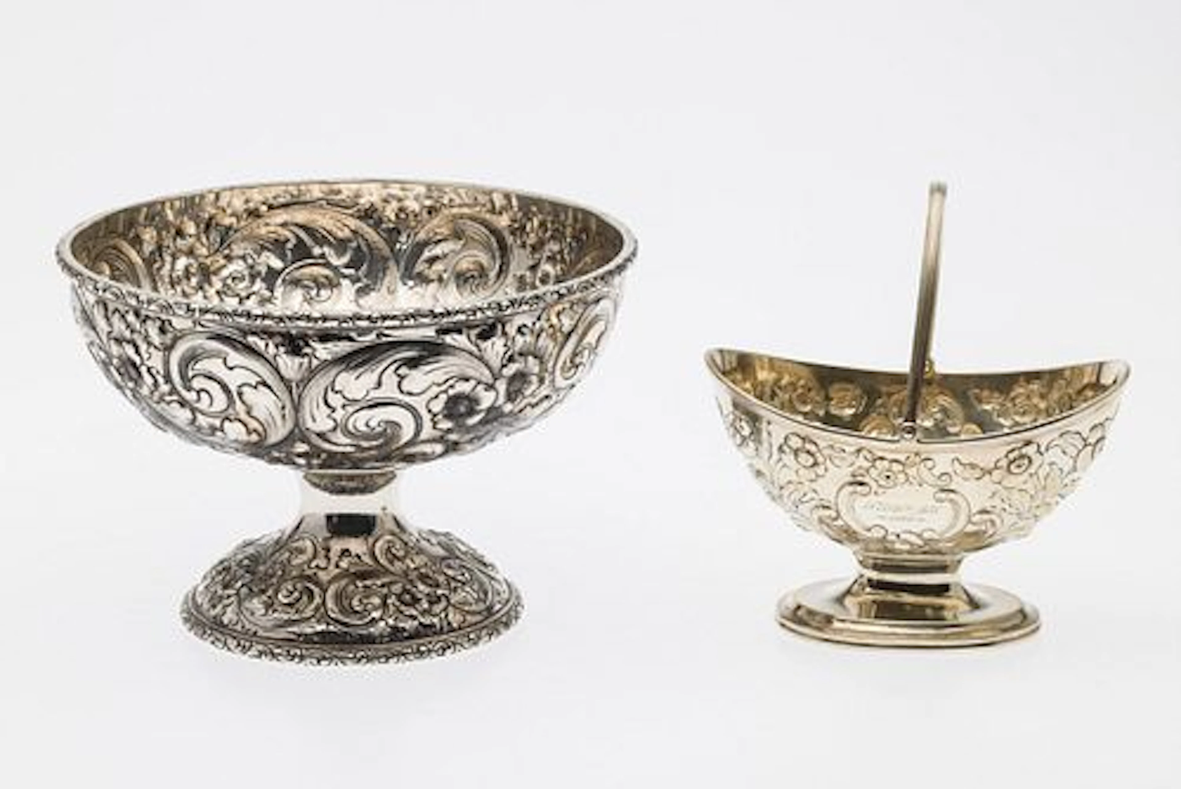Howard & Co. NY Sterling Bowl & Coin Basket, 19th C
