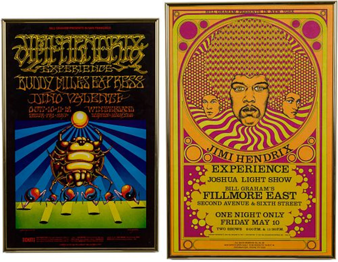 Two Jimi Hendrix Concert Posters
