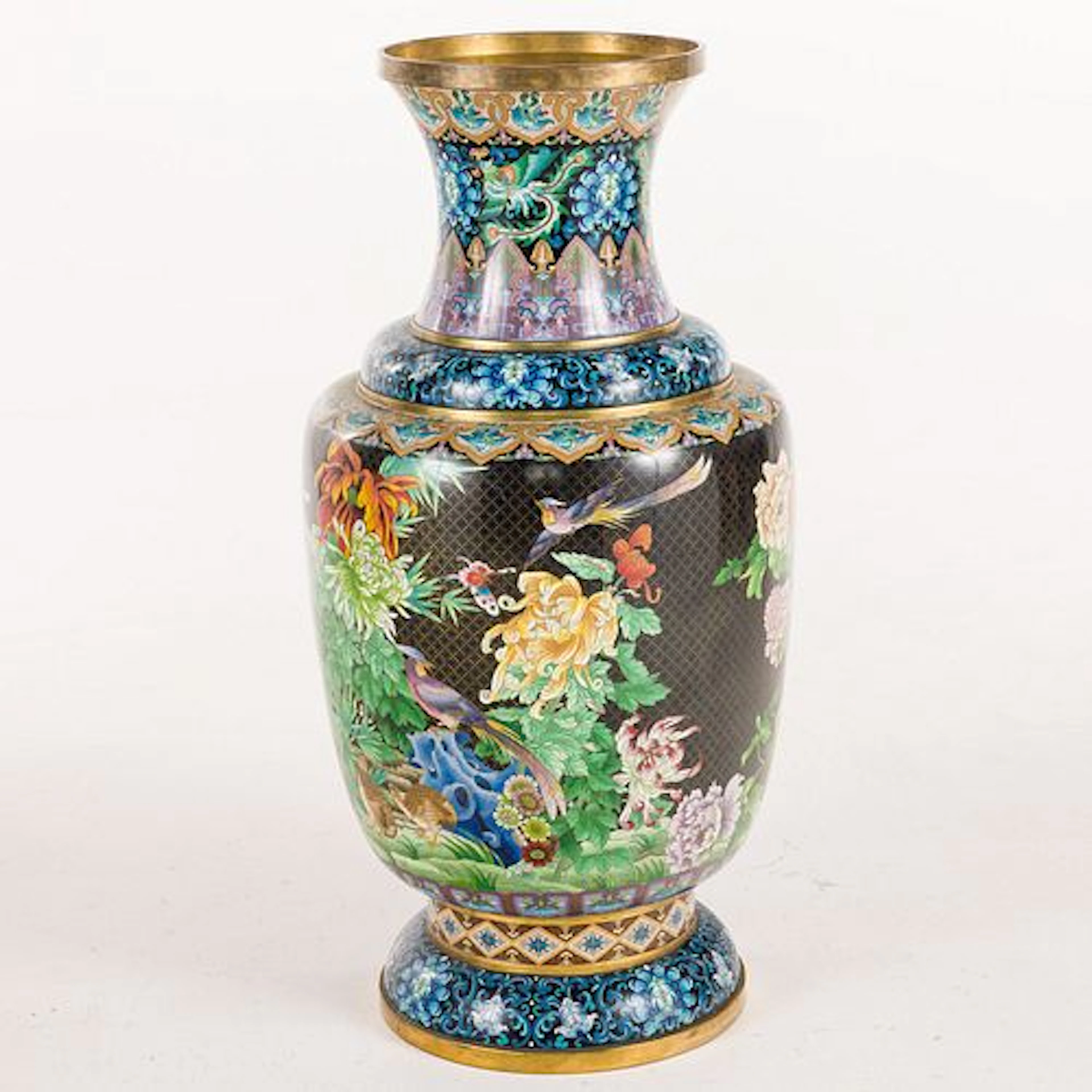 Monumental Chinese Cloisonne Vase