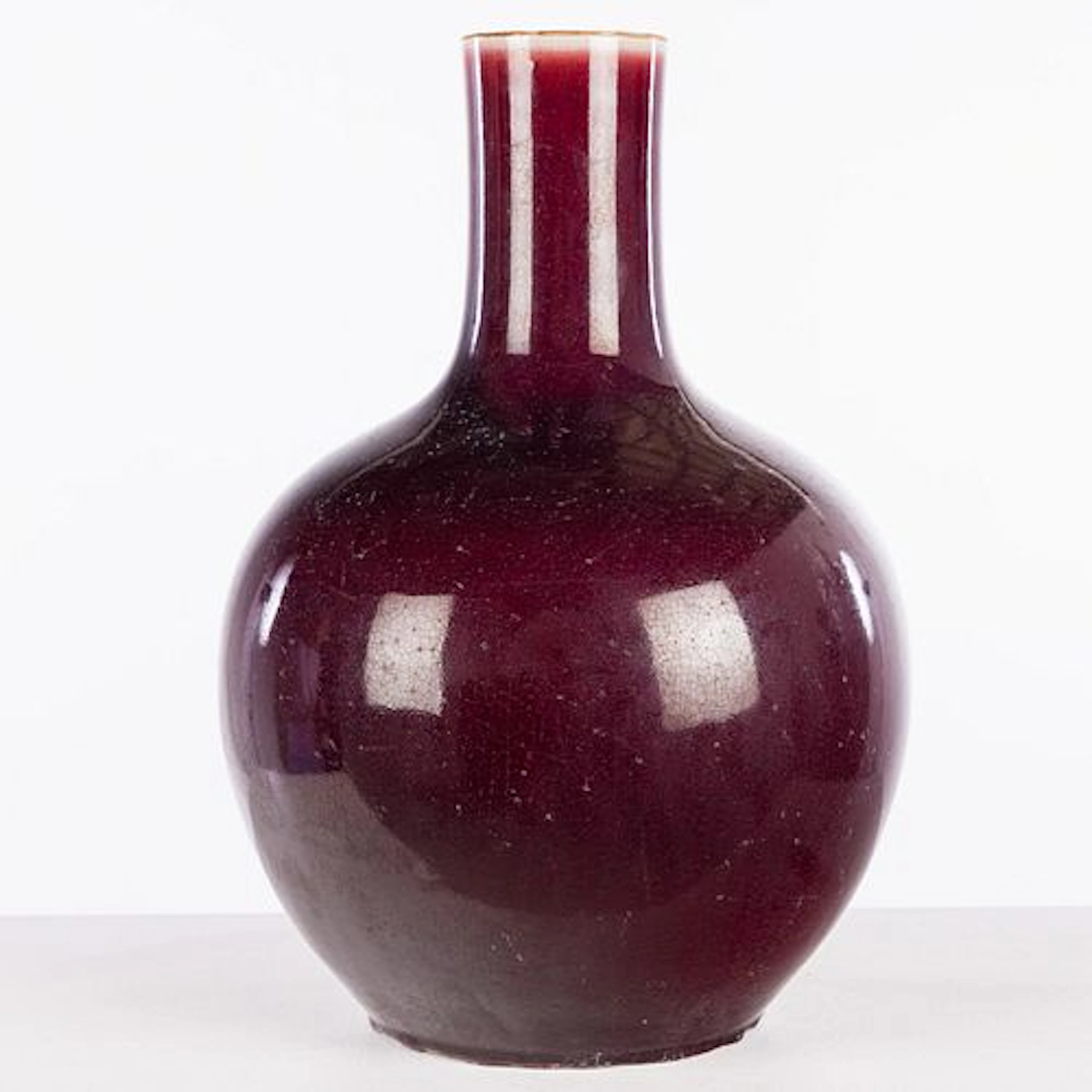 Chinese Red Glazed Tianqiuping Vase