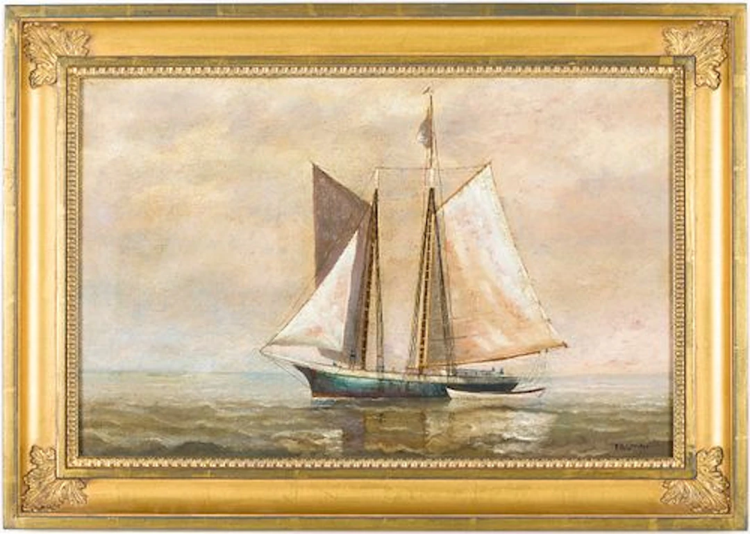 Ephraim Frank Lincoln (Cape Cod), Sailboat, Oil