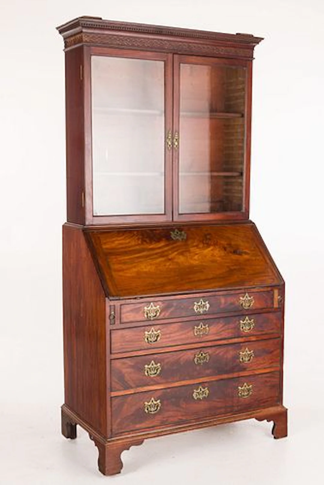 George III Mahogany Secretary Bookcase, Late 18th C