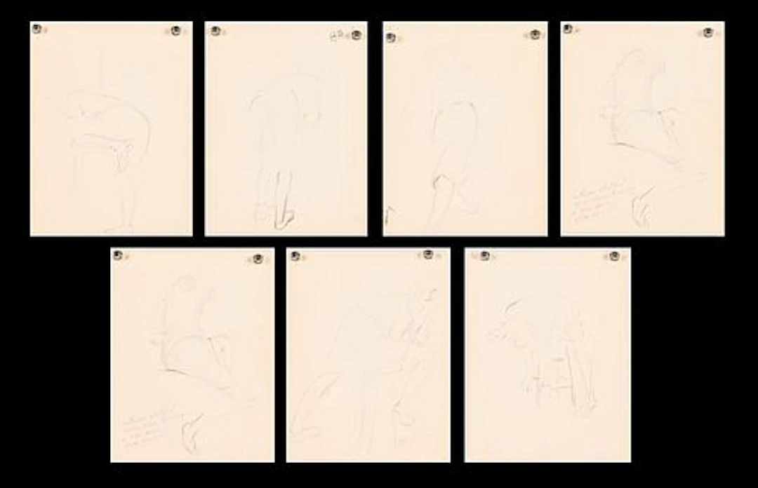Augusta Oelshig (Sav, 1918-2000), 6 Figure Sketches