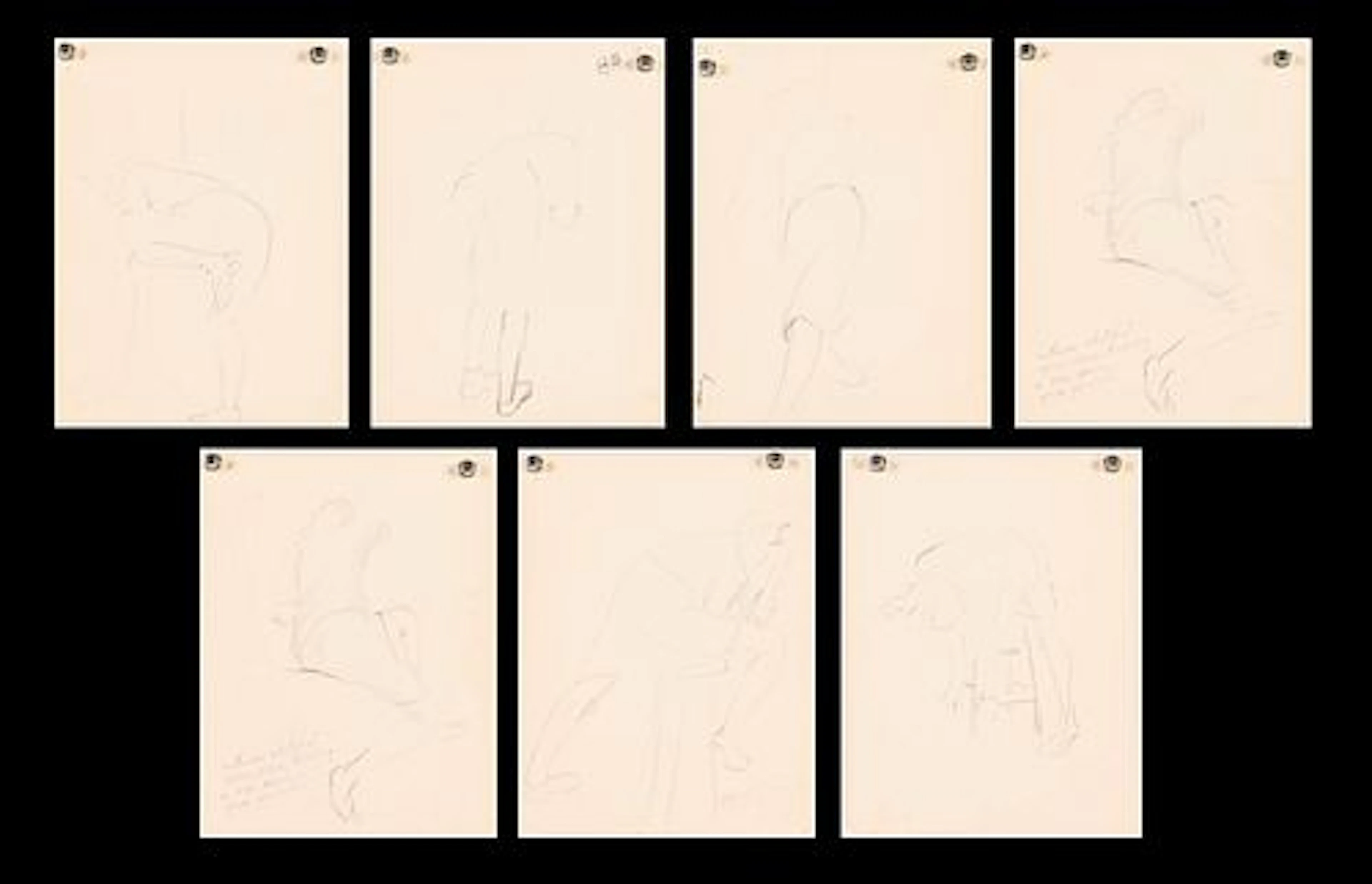 Augusta Oelshig (Sav, 1918-2000), 6 Figure Sketches