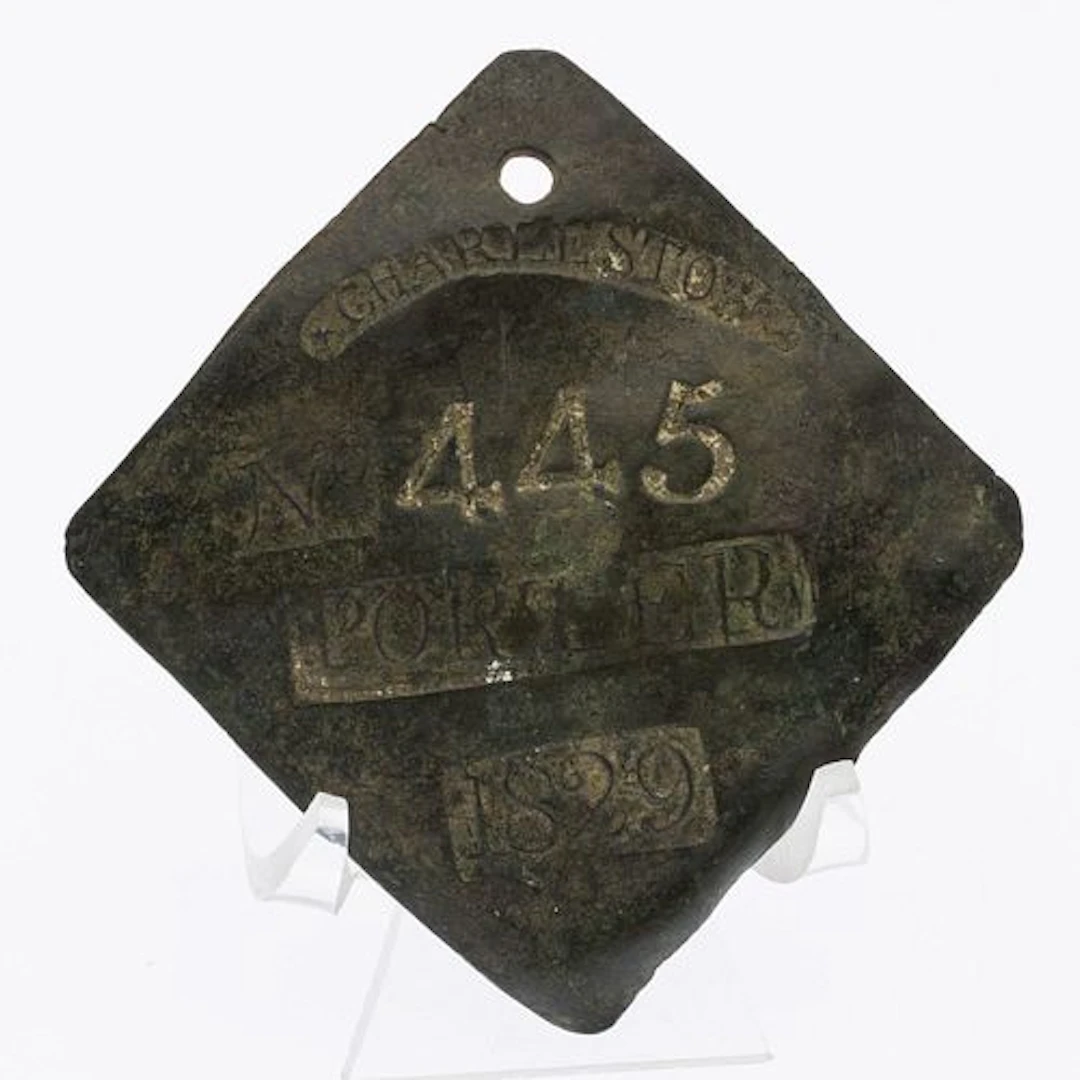 Charleston Porter Slave Hire Badge, 1829