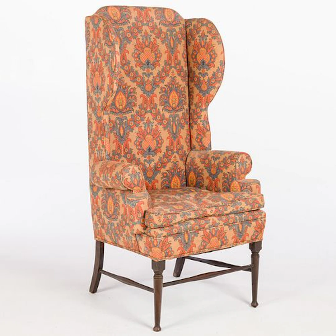 Federal Mahogany Wing Chair, 19th Century