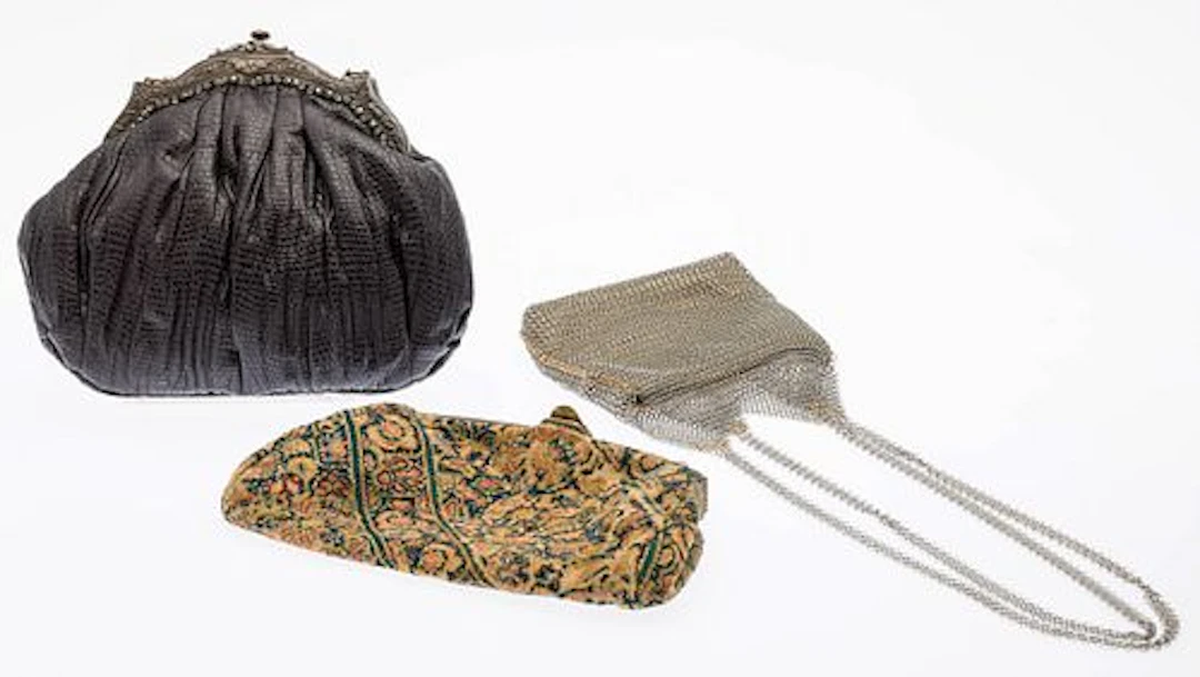 Two Vintage Clutches and Eve France Chainmail Bag
