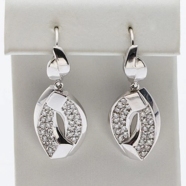 18K Gold and Diamond Earrings