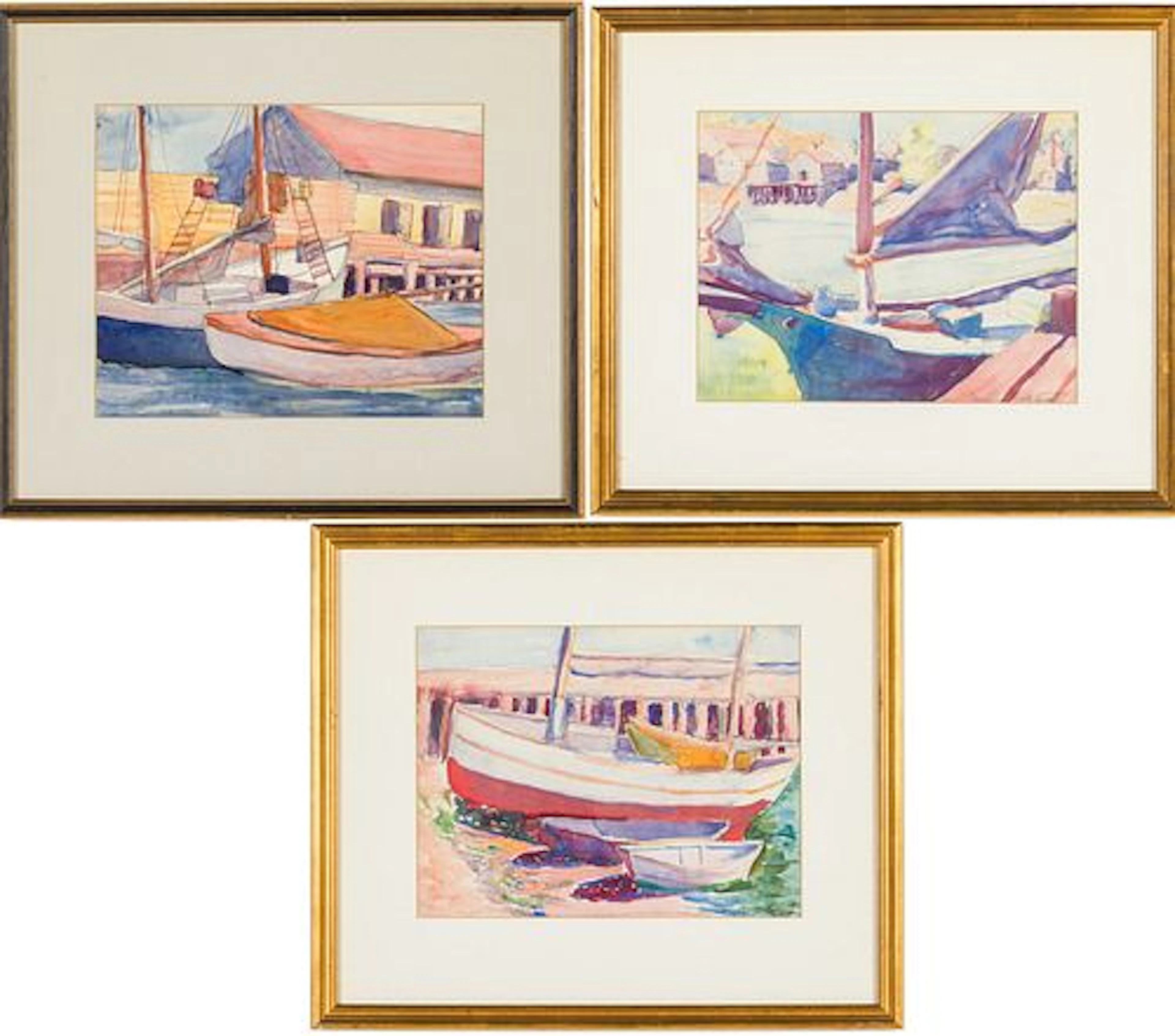 Dorothy Burt Trout, 3 Works: Provincetown, W/C