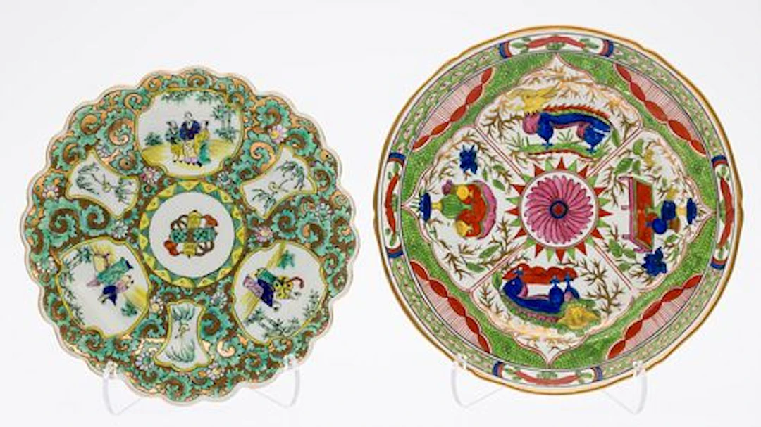 Chinese Export Plate and Famille Rose Plate