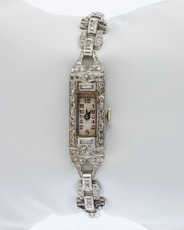 Art Deco Platinum and Diamond Watch