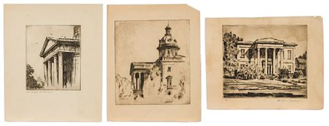 Christopher Murphy Jr. (Sav, 1902-1973), 3 Etchings