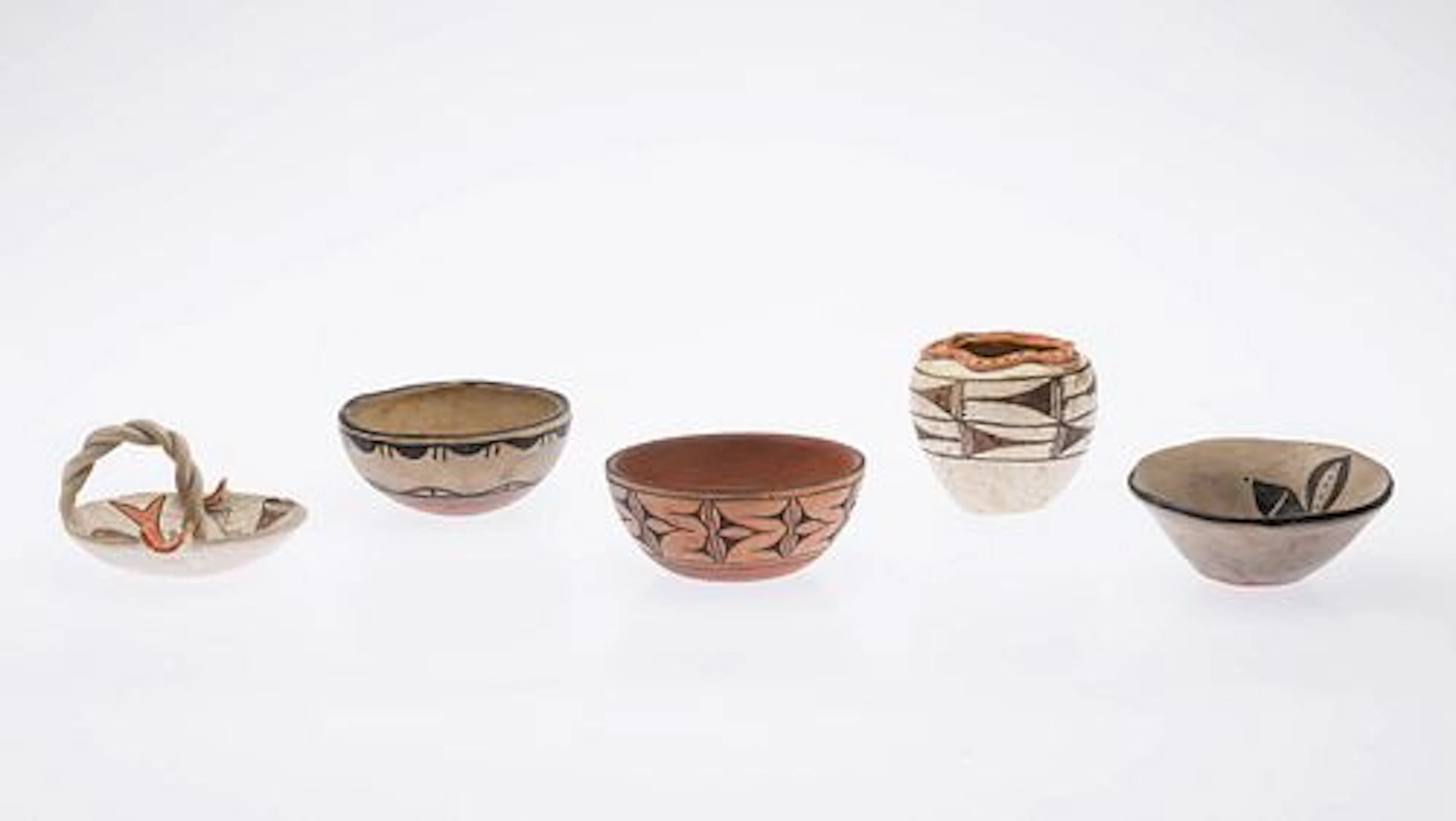 Group of Acoma Pottery Vessels, 5 pcs.