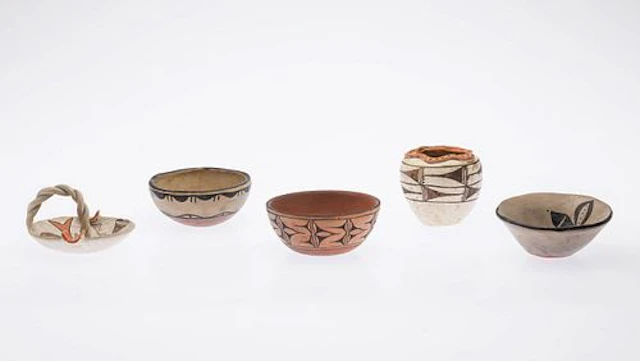 Group of Acoma Pottery Vessels, 5 pcs.