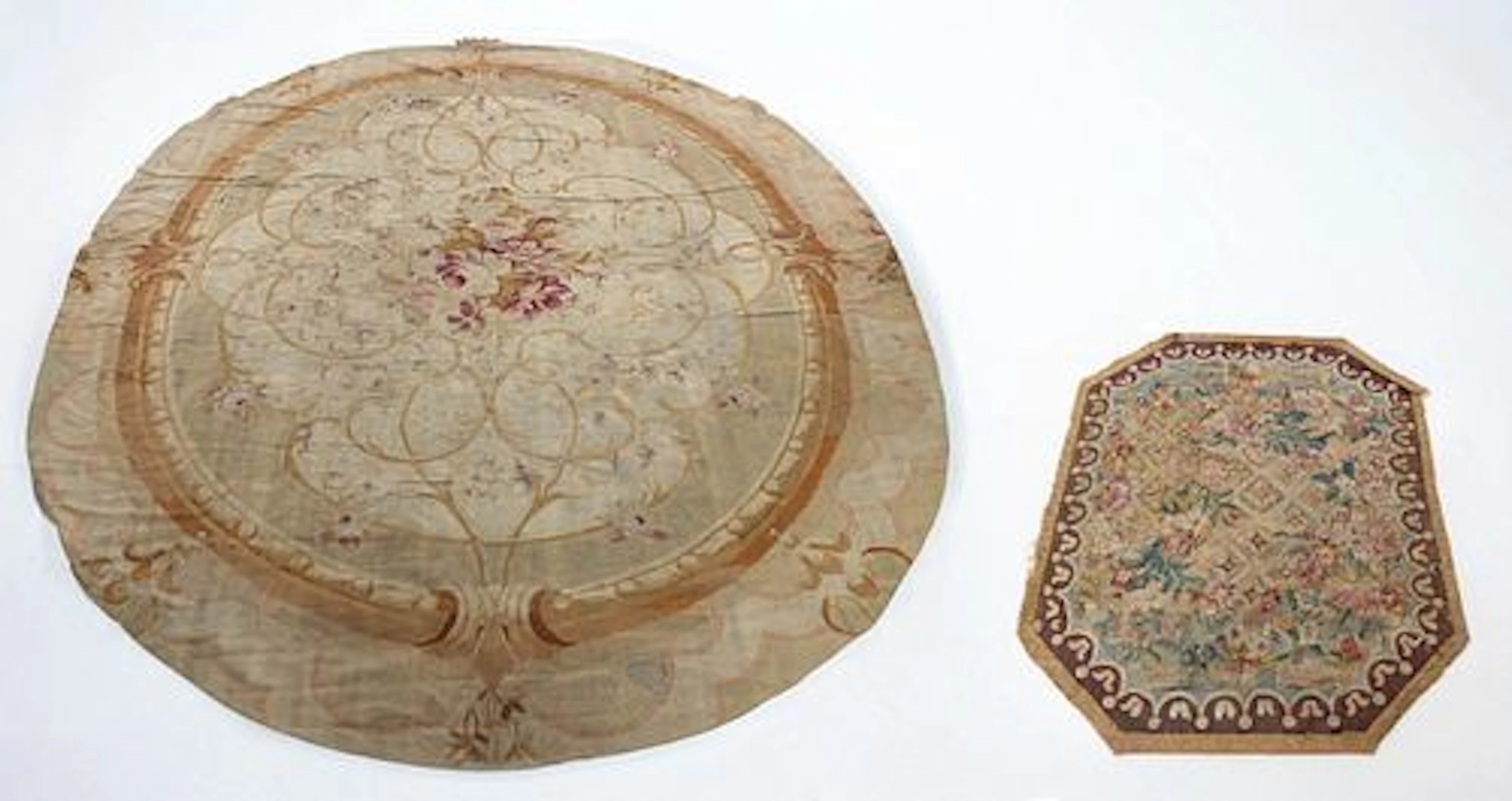 Aubusson Oval Rug and Octagonal Rug