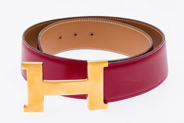 Hermes Constance H Reversible Red Leather 40 mm Belt