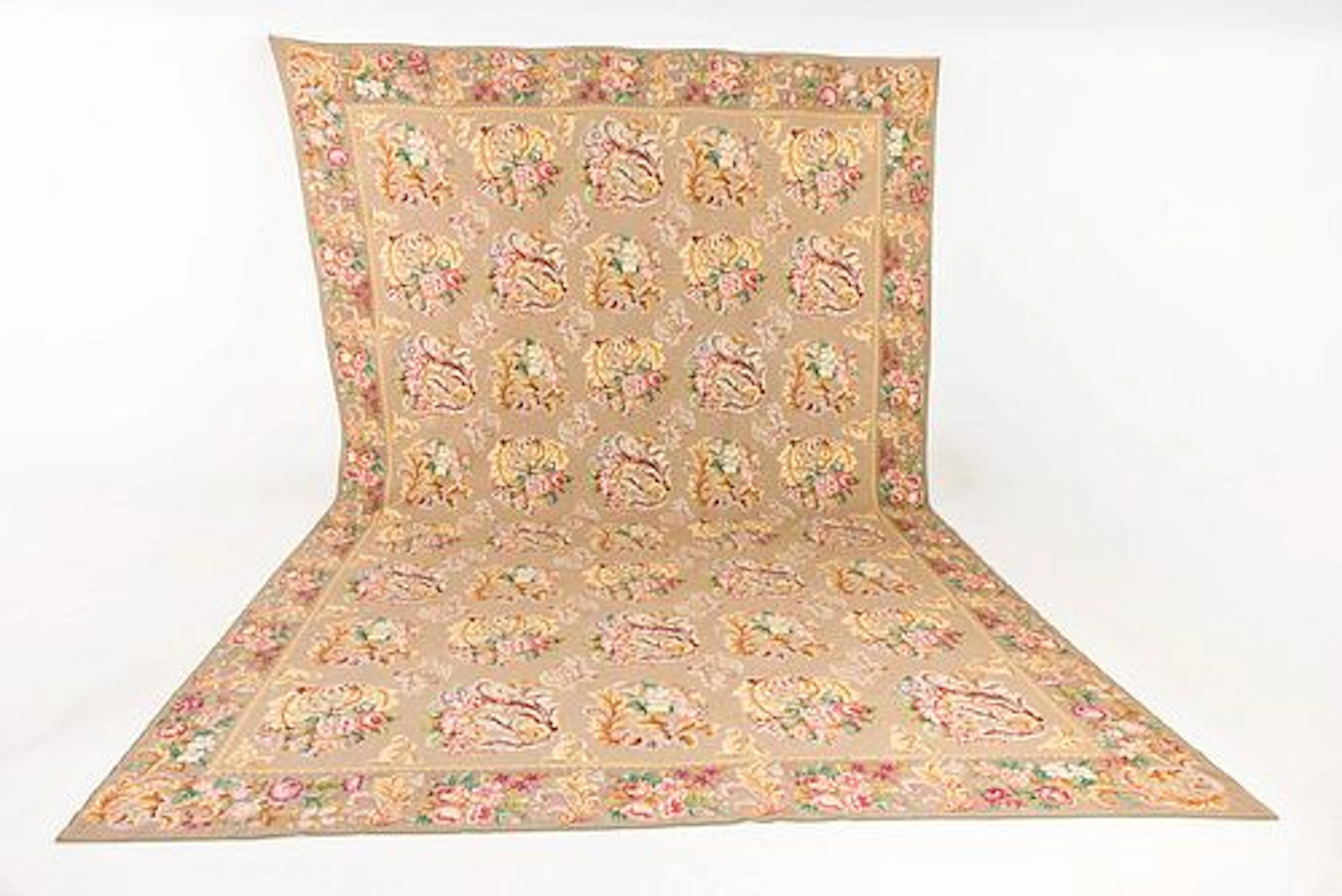 Large Victorian Style Needlepoint Carpet