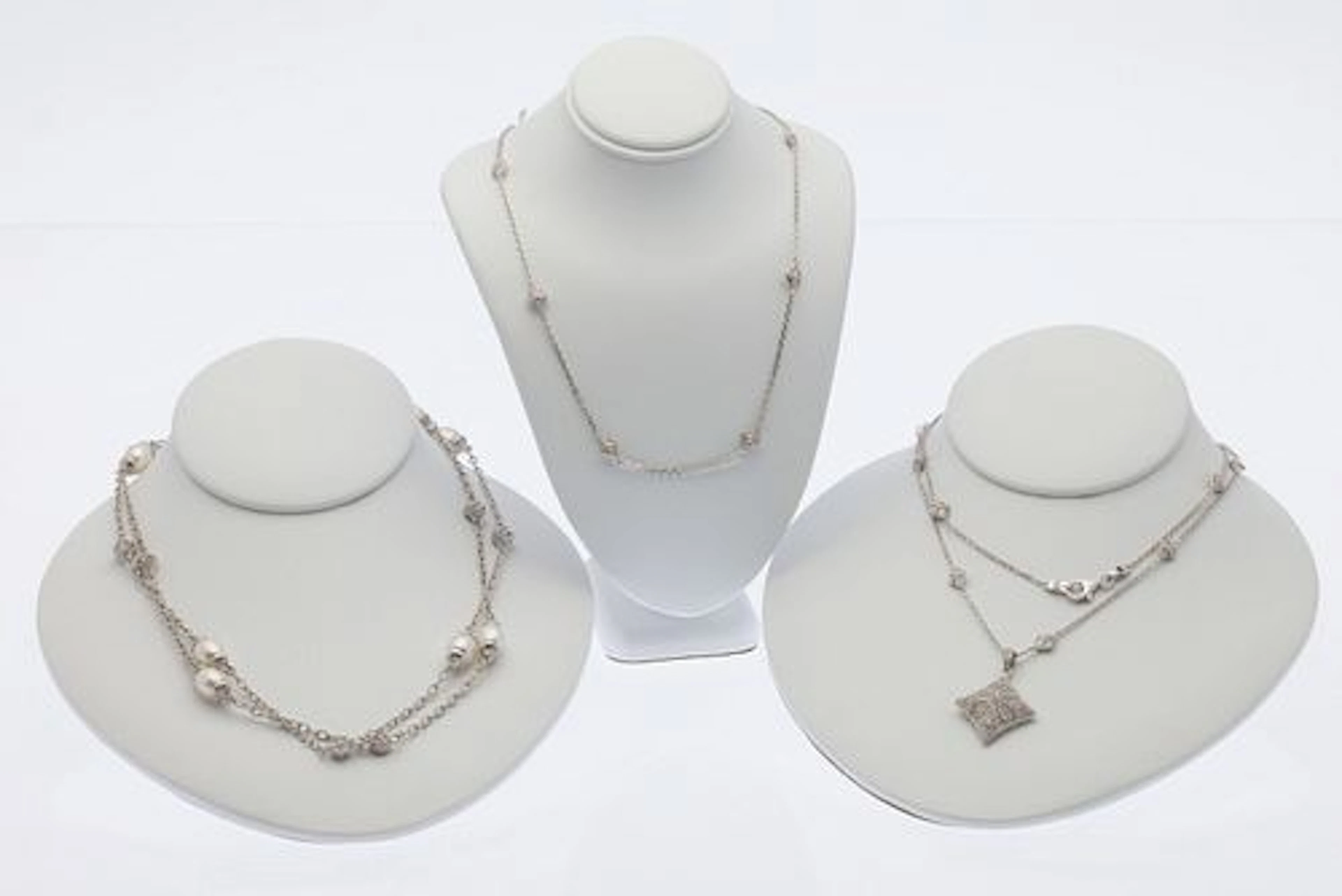 Sterling Silver, Pearl and CZ Jewelry, 3 pcs.