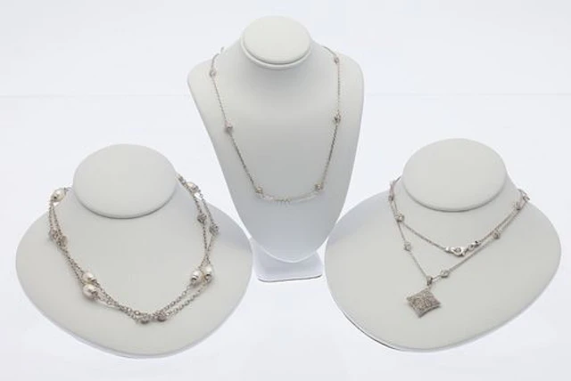 Sterling Silver, Pearl and CZ Jewelry, 3 pcs.