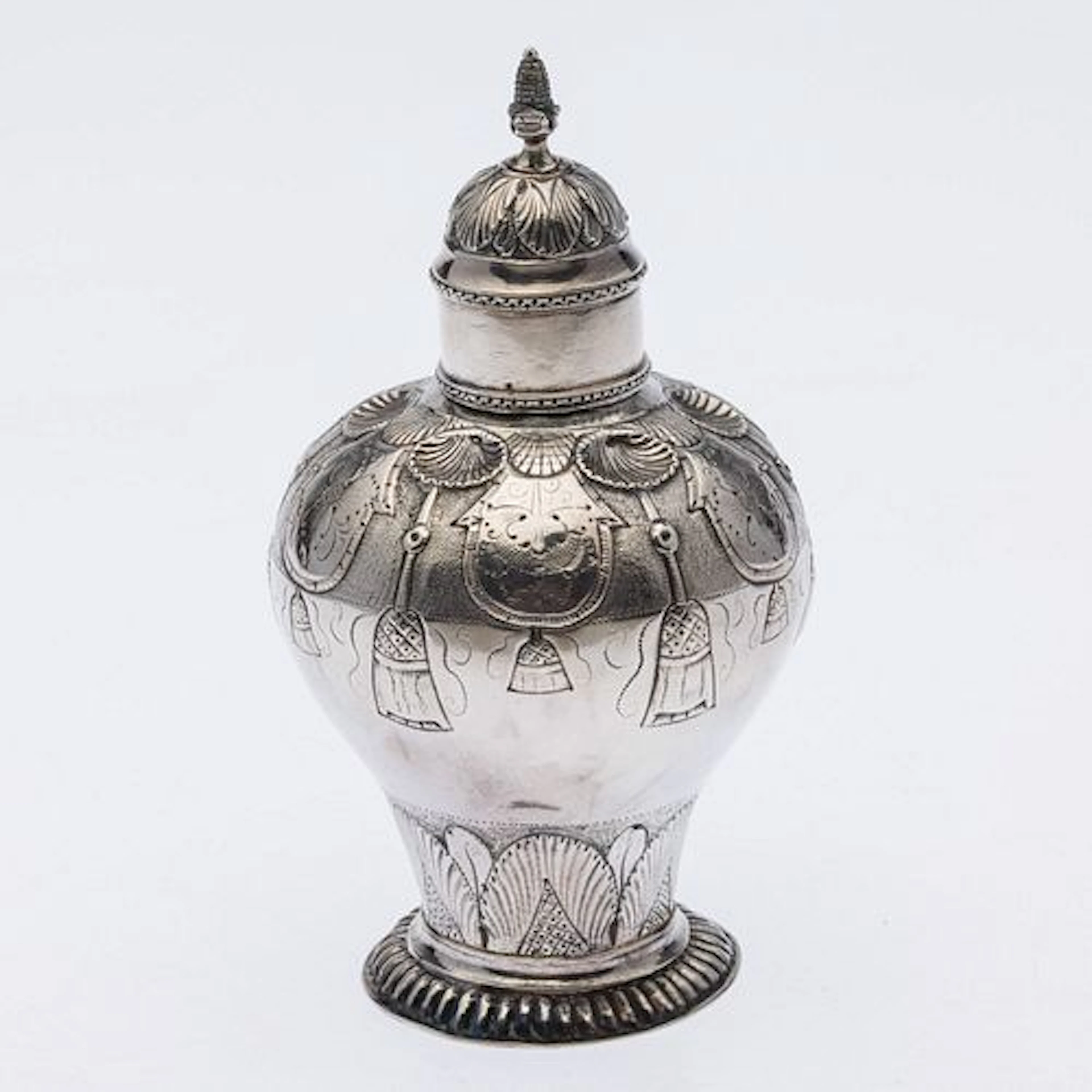 Dutch Silver Tea Caddy, 18th C