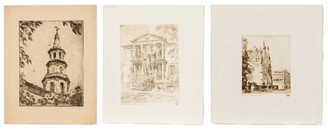 Christopher Murphy Jr., 3 Charleston Etchings