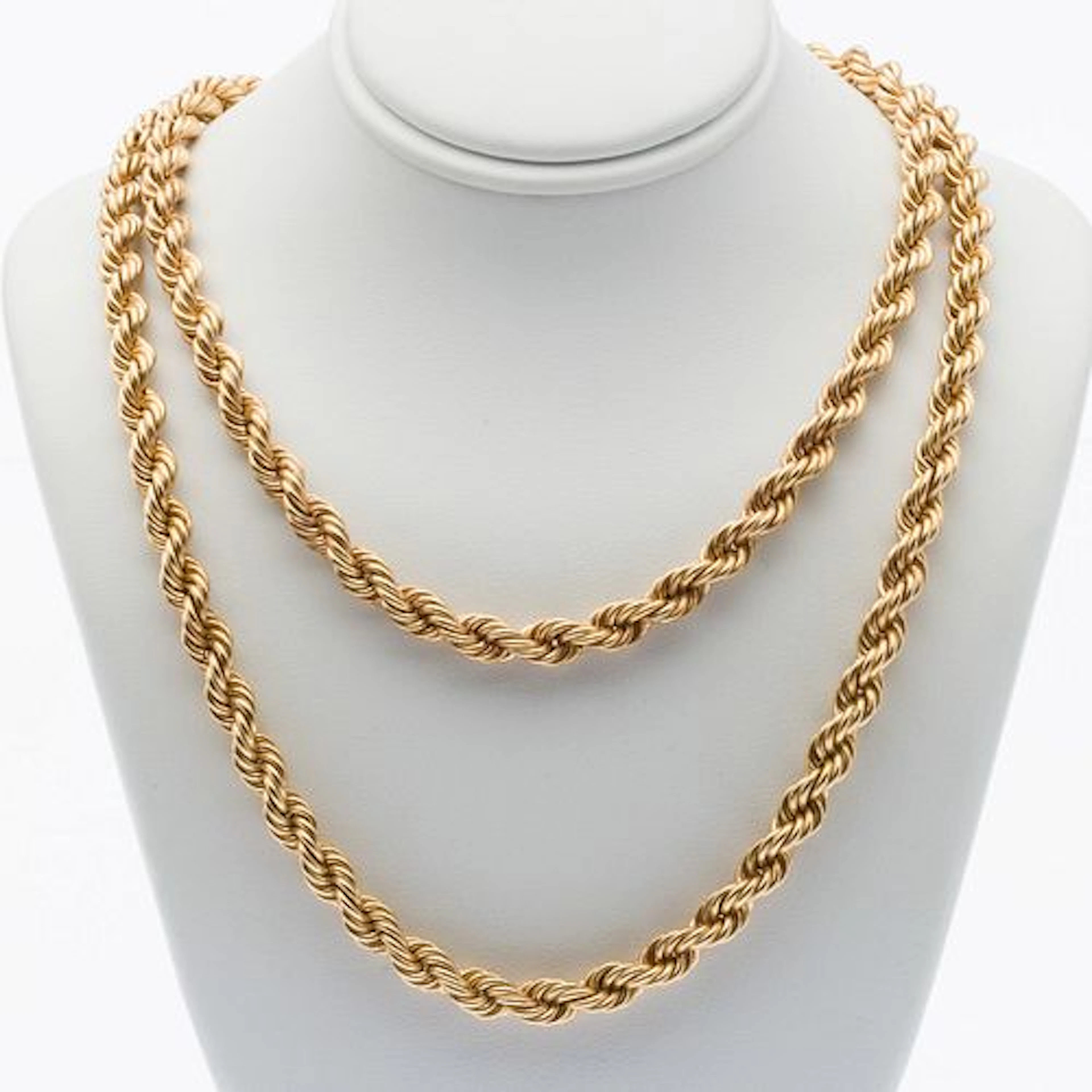 14K Twisted Rope Chain, 35 in.
