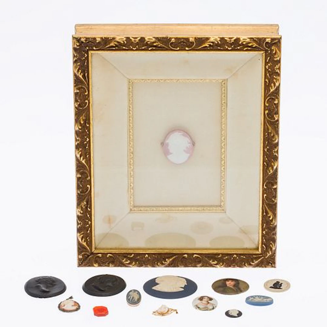 13 Ceramic, Glass, & Porcelain Cameos and Plaques