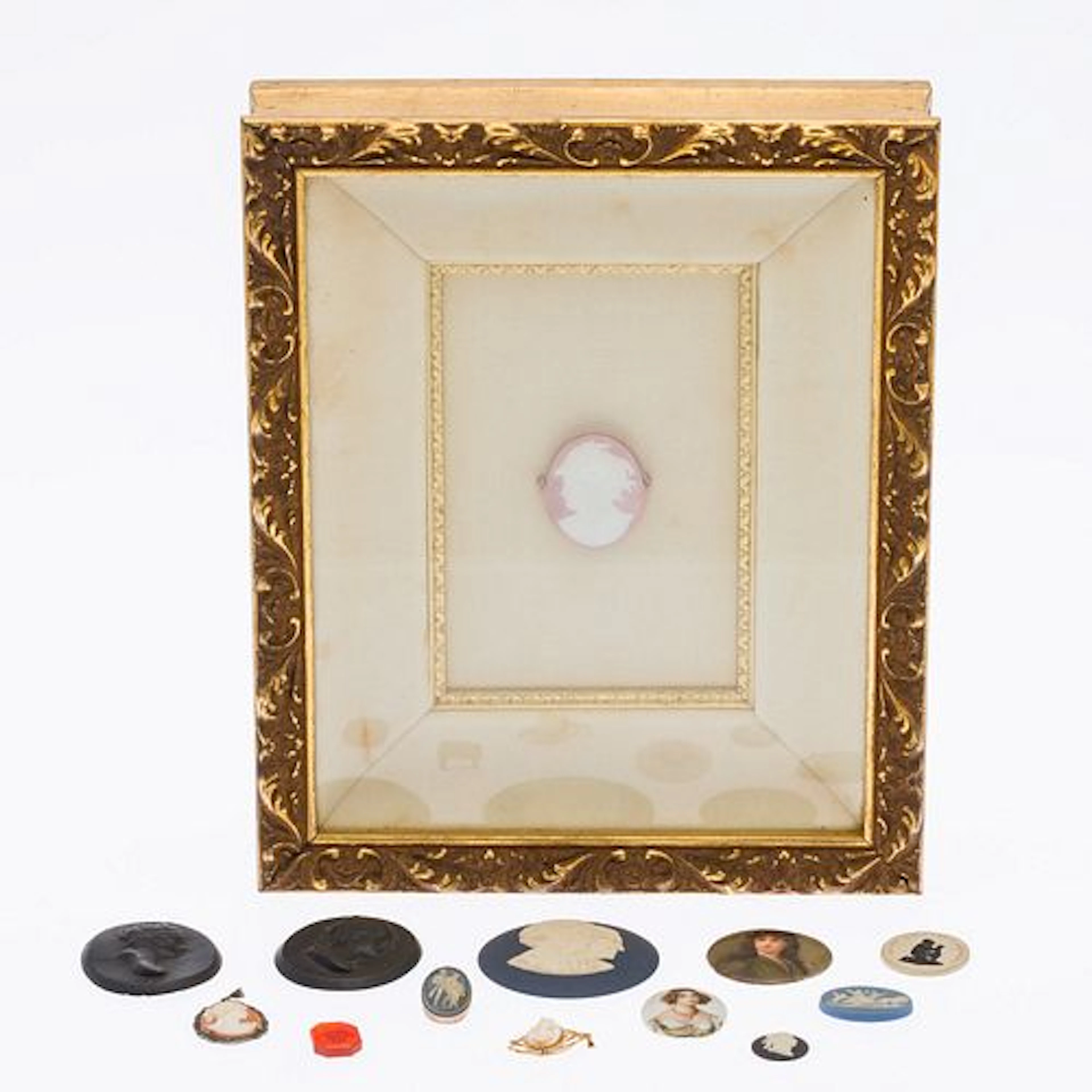 13 Ceramic, Glass, & Porcelain Cameos and Plaques