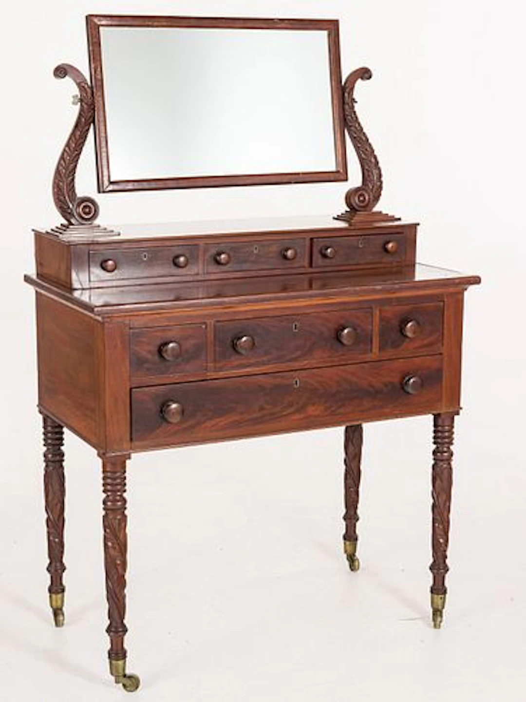 American Classical Mahogany Dressing Chest, c. 1820