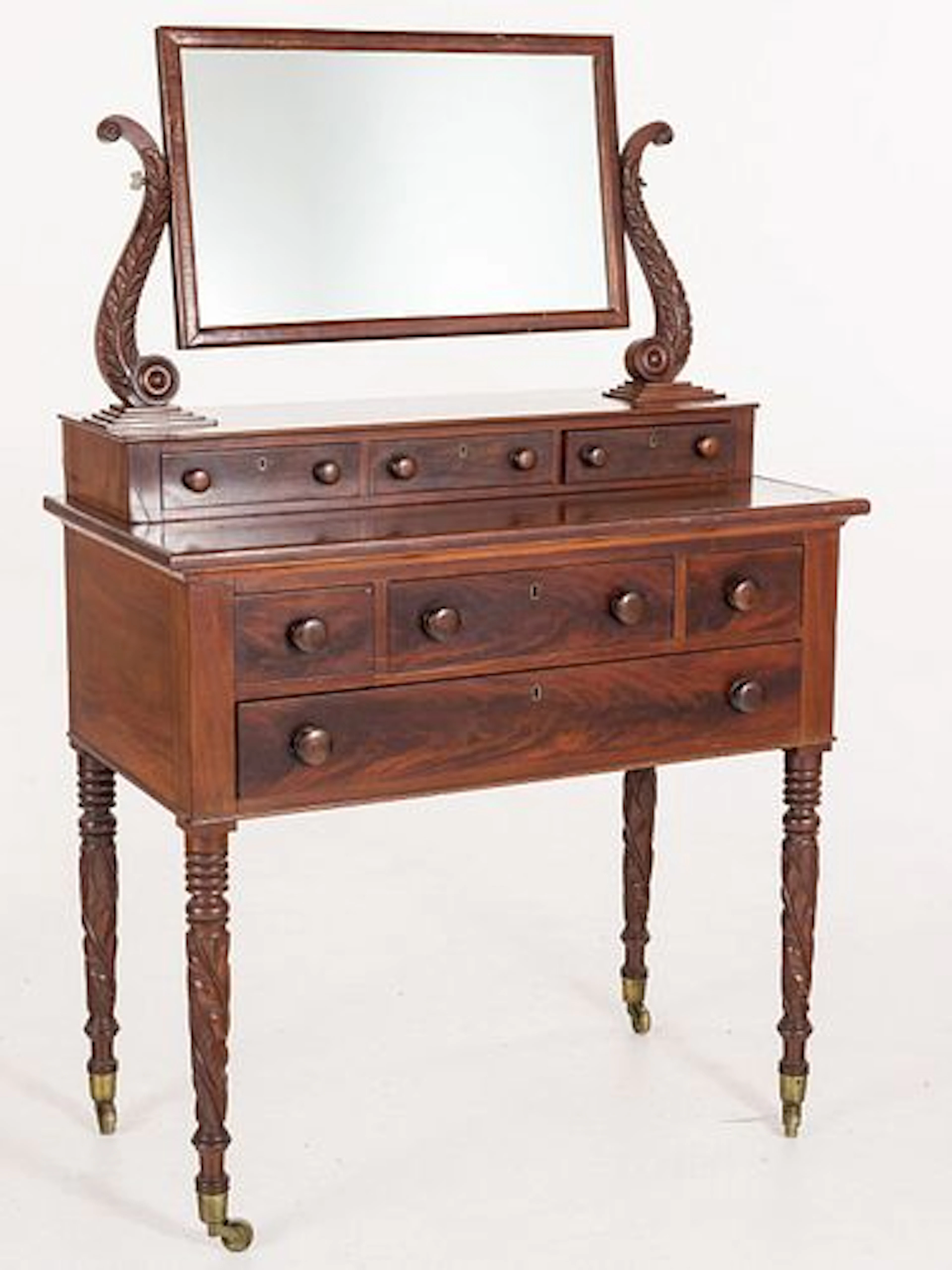 American Classical Mahogany Dressing Chest, c. 1820