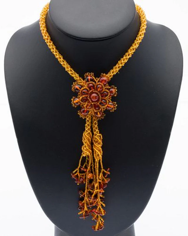 Amber Beaded Necklace