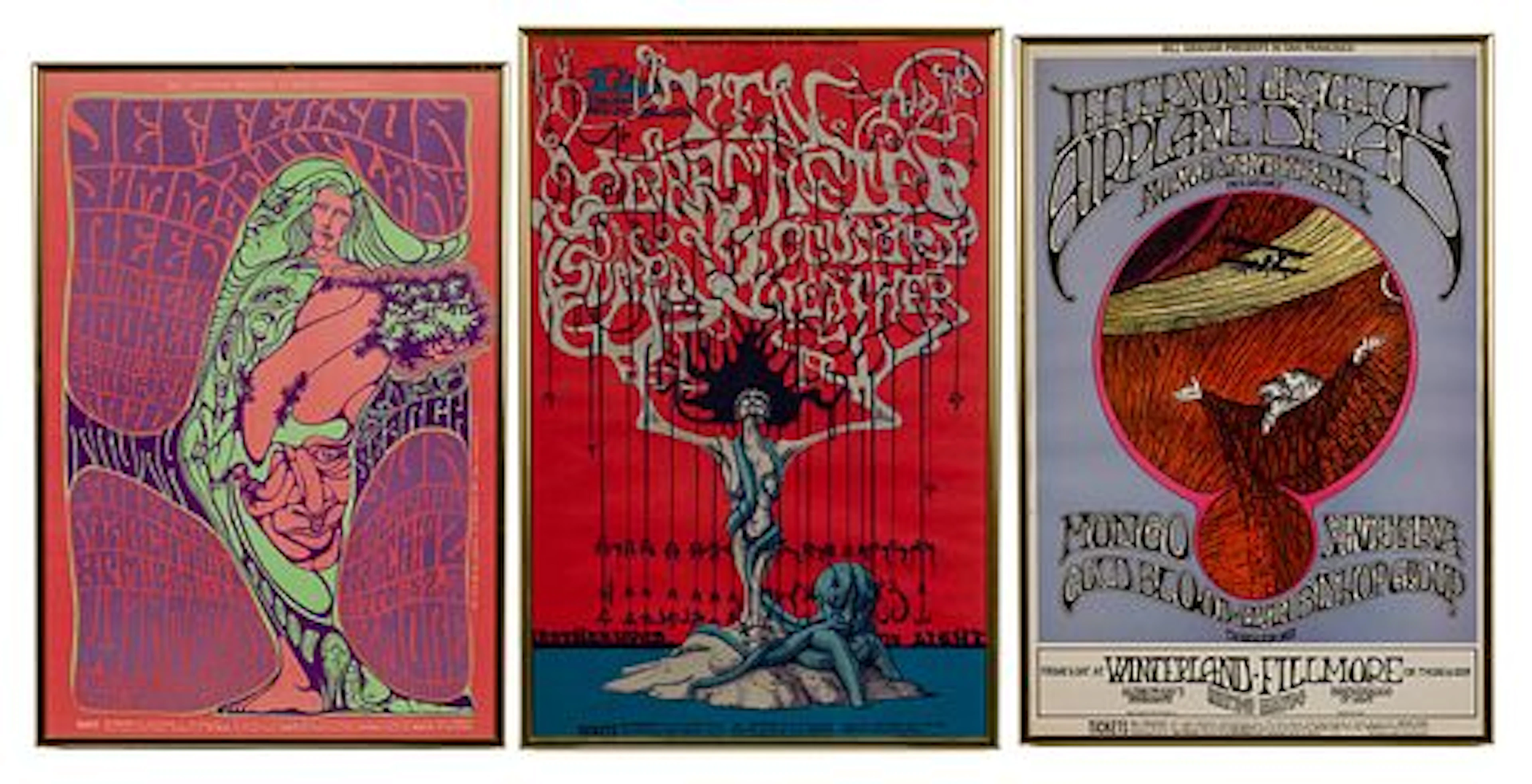 Three Fillmore Concert Posters, 1960s