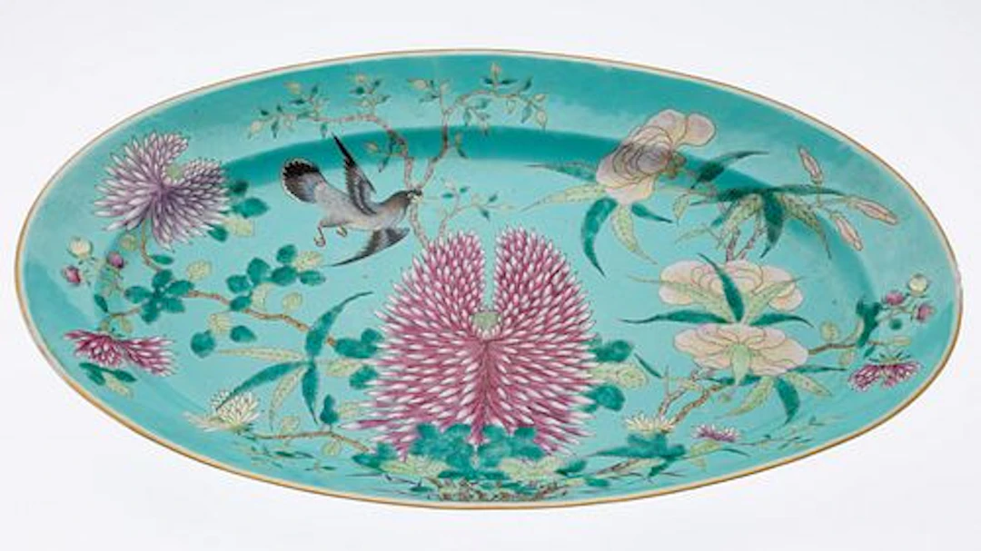 Chinese Famille Rose Oval Platter