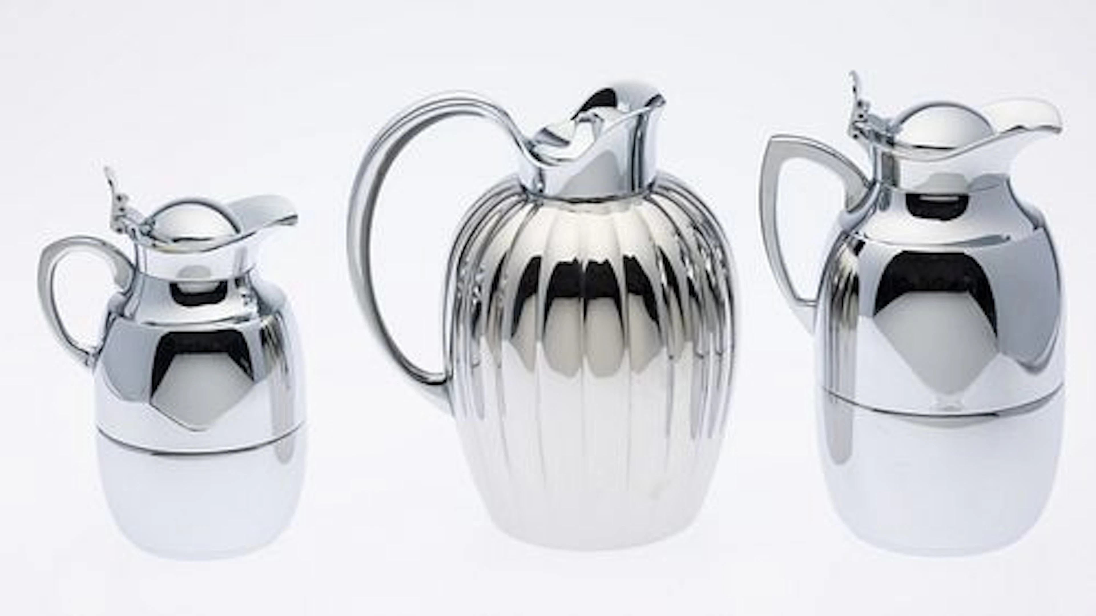 3 Stainless Steel Coffee Pots Including Georg Jensen