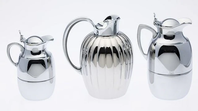 3 Stainless Steel Coffee Pots Including Georg Jensen