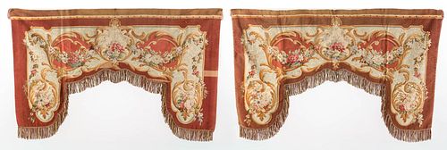 Pair of Aubusson Valances, 19th C