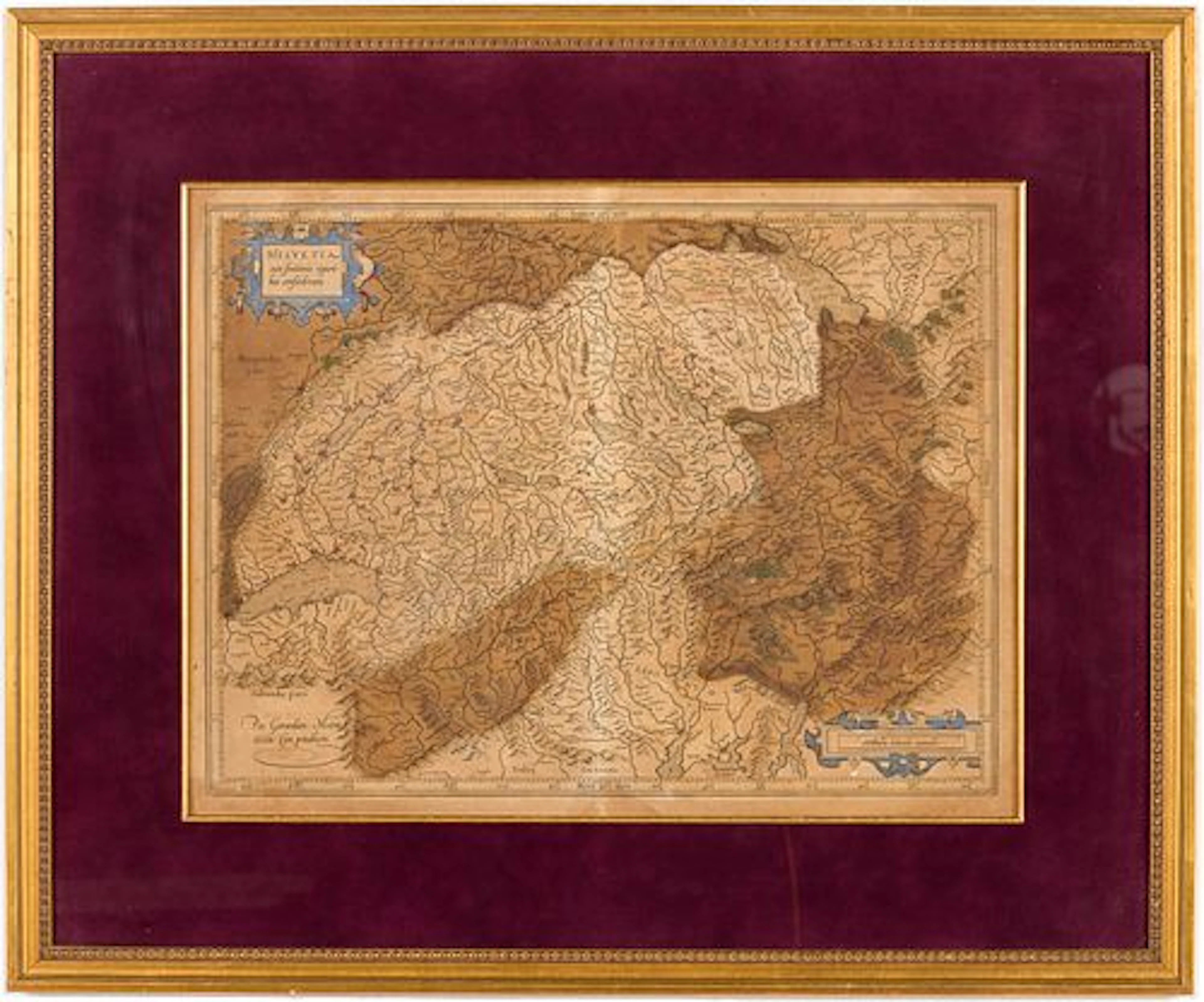 Map of Switzerland, Mercator/Hondius