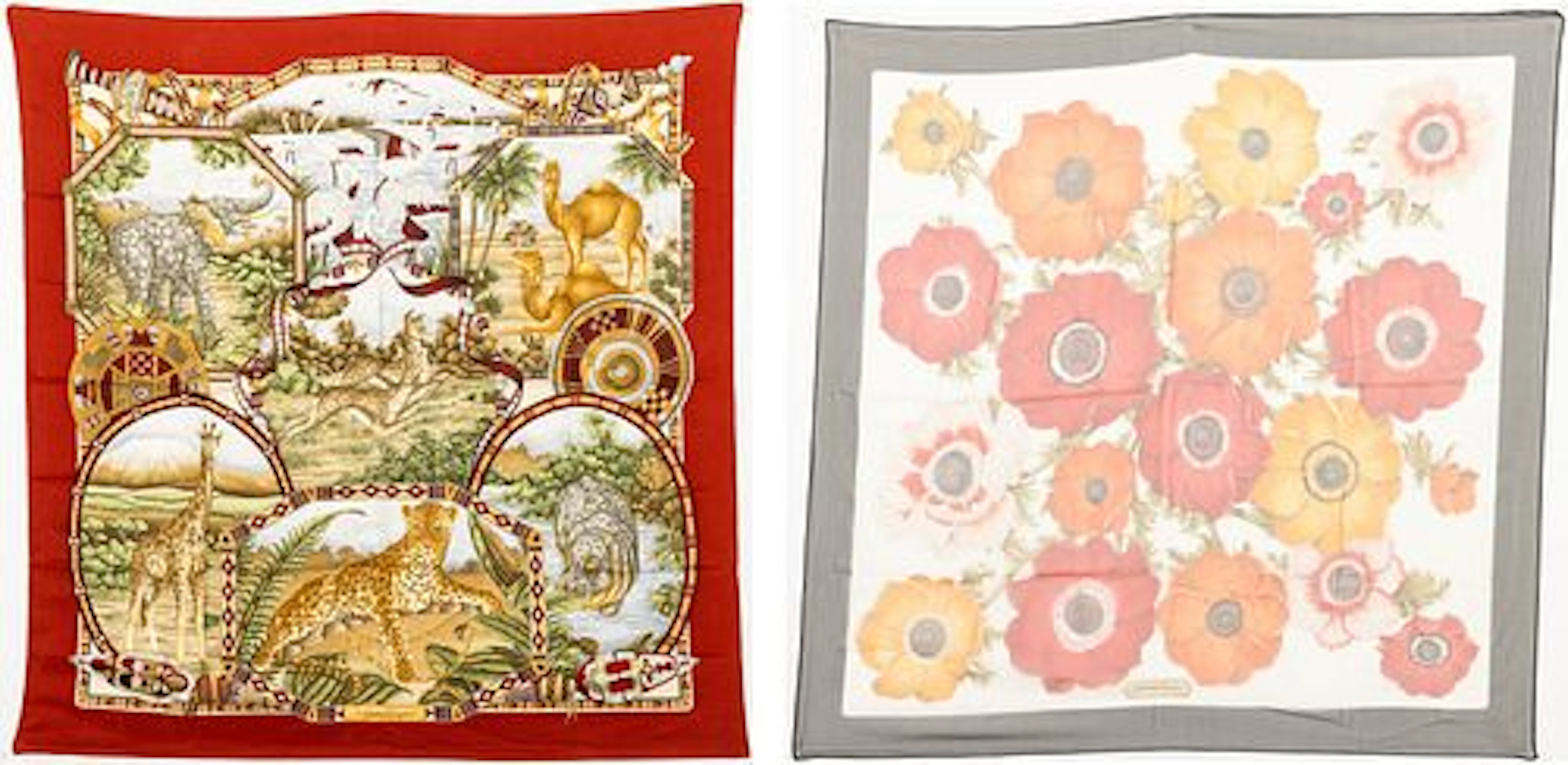 2 Salvatore Ferragamo Silk Scarves
