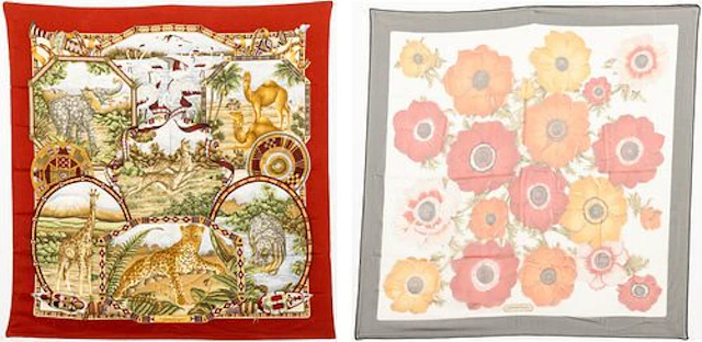 2 Salvatore Ferragamo Silk Scarves