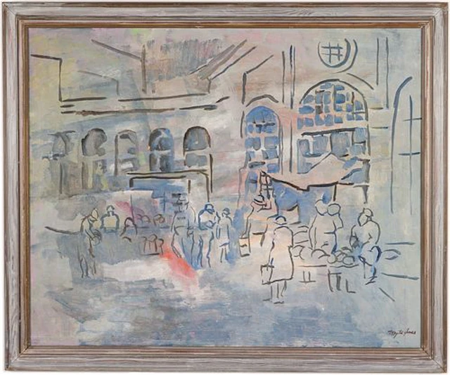 Myrtle Jones (Sav, 1913-2005), City Market, Acrylic