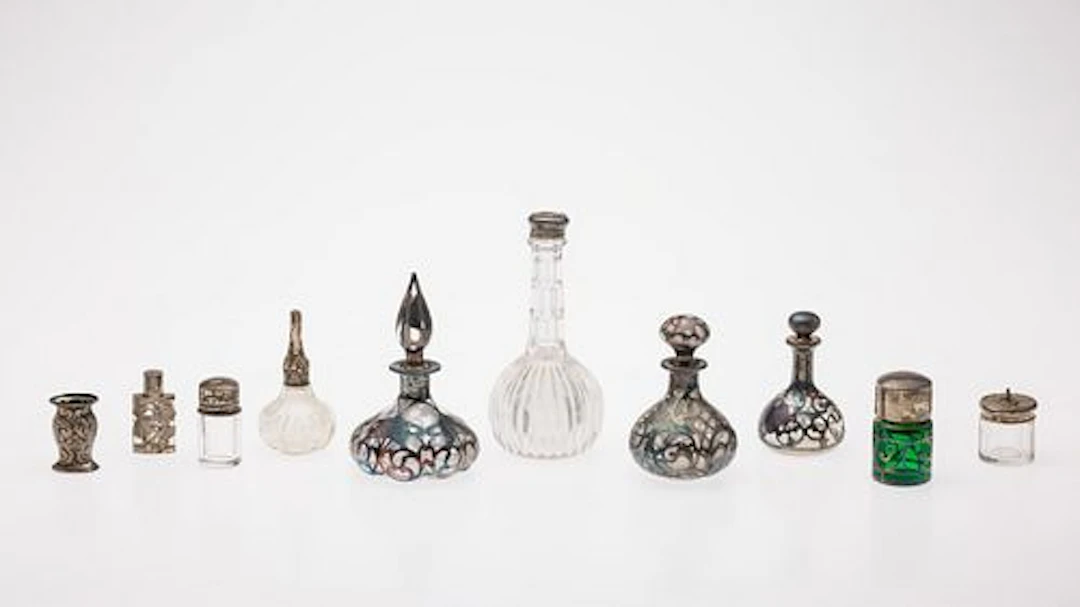 10 Glass and Silver Ladies Dressing Table Articles