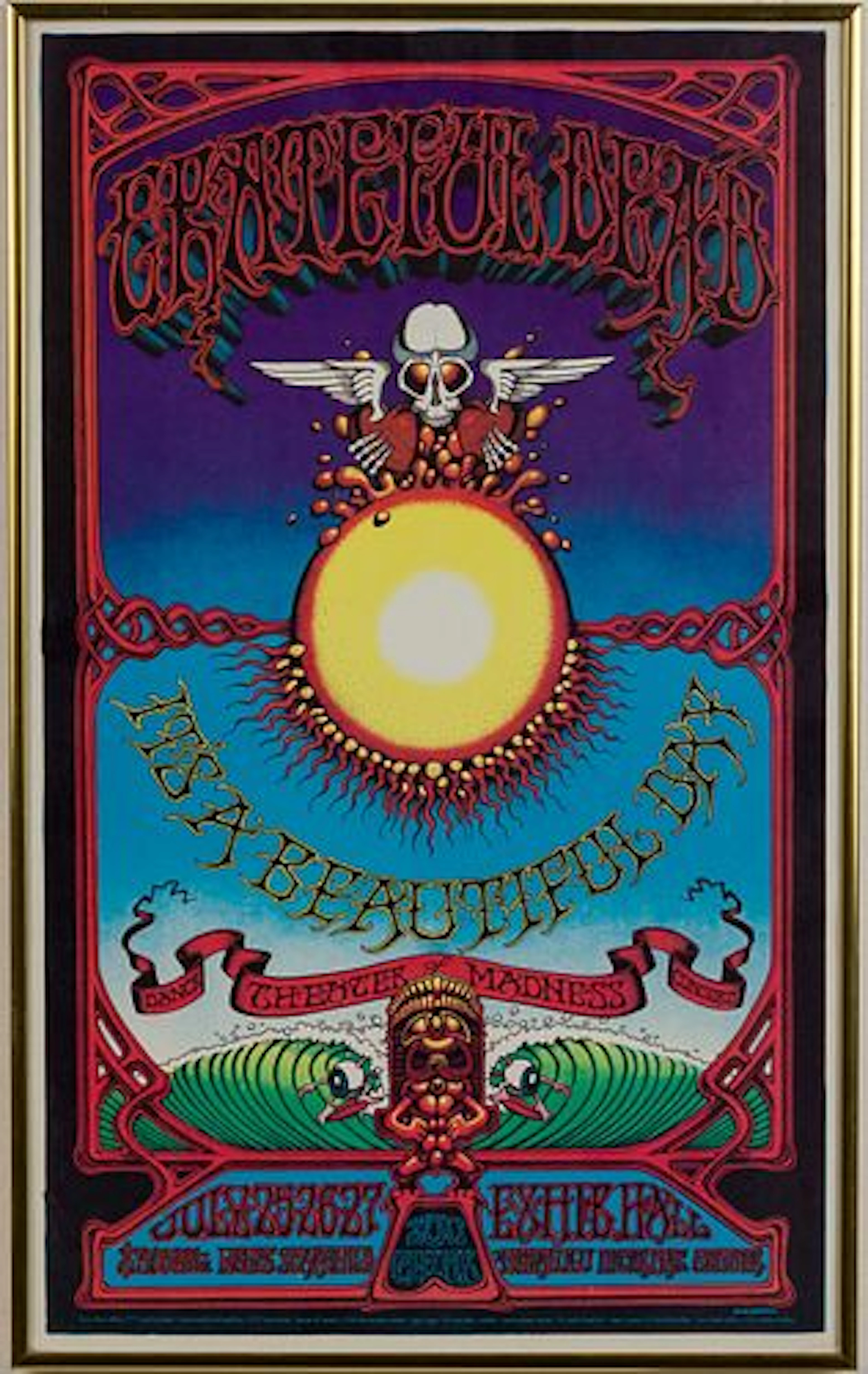 Grateful Dead 1968 Honolulu Concert Poster