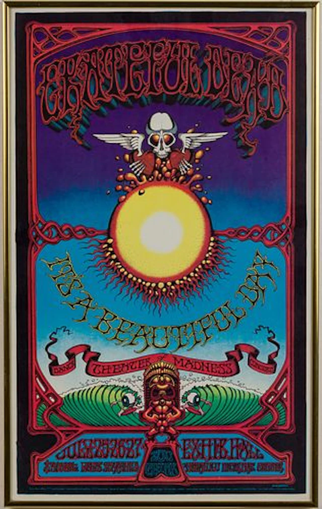 Grateful Dead 1968 Honolulu Concert Poster